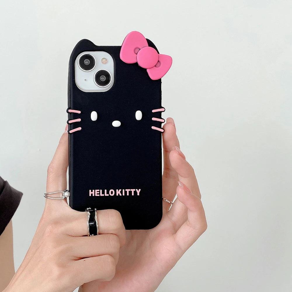 Kawaii Cartoon Bow Hello Kitty Phone Case