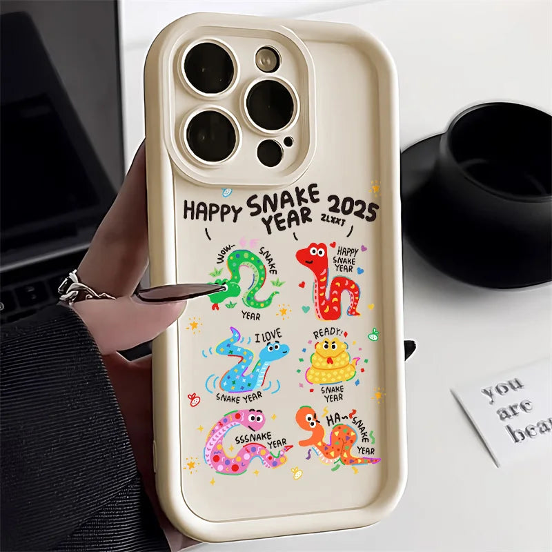 Snake Silicone Soft Shockproof Bumper Cover Phone Case