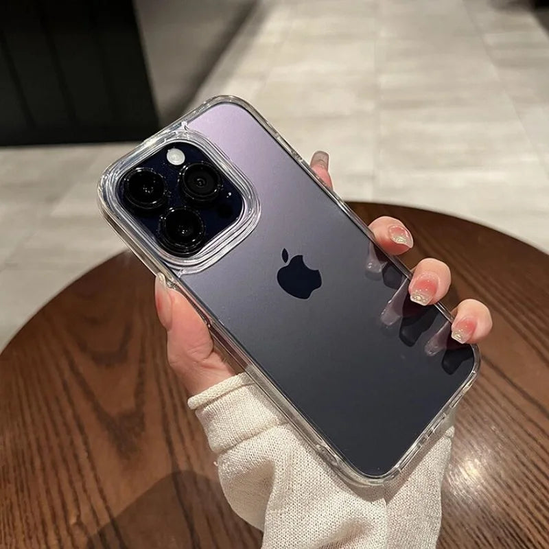 Transparent Shockproof Hard Acrylic Case For iPhone