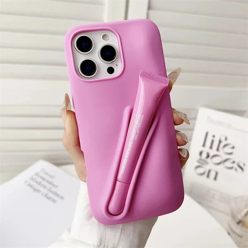 Hot Lemontini Portable Lip Gloss Phone Silicone Case For iPhone