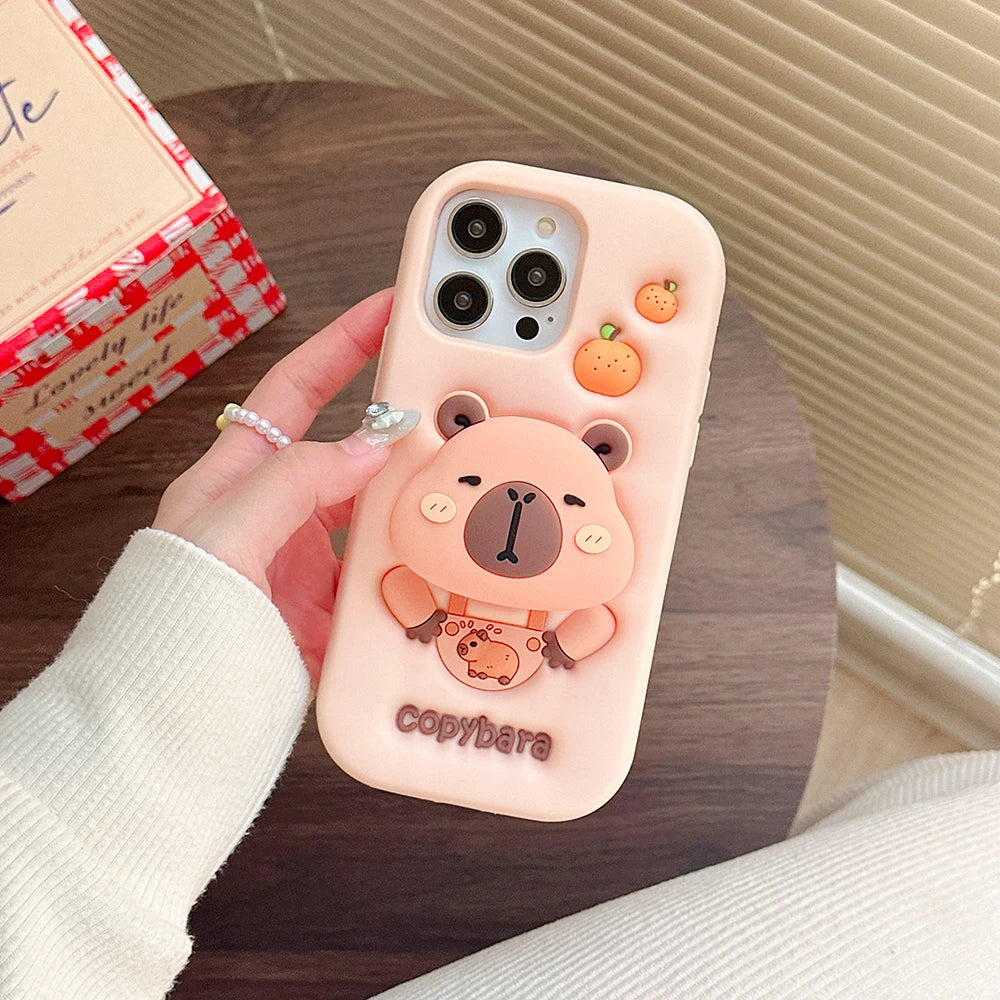 3D Cartoon Copybara Phone Case