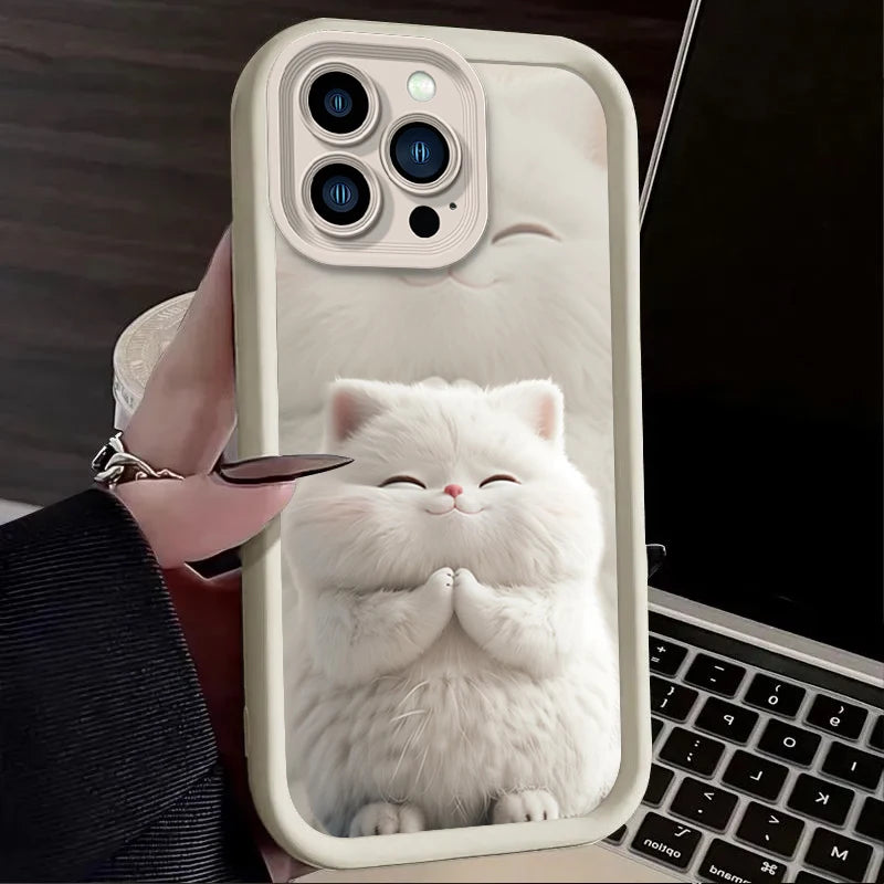 Cute Funny Fat Cat Phone Case For iPhone