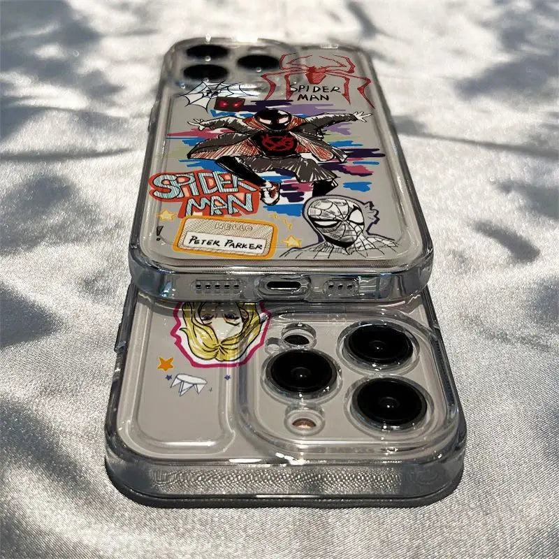 Cartoon Marvel Spider Man Cool Soft Phone Case For iPhone