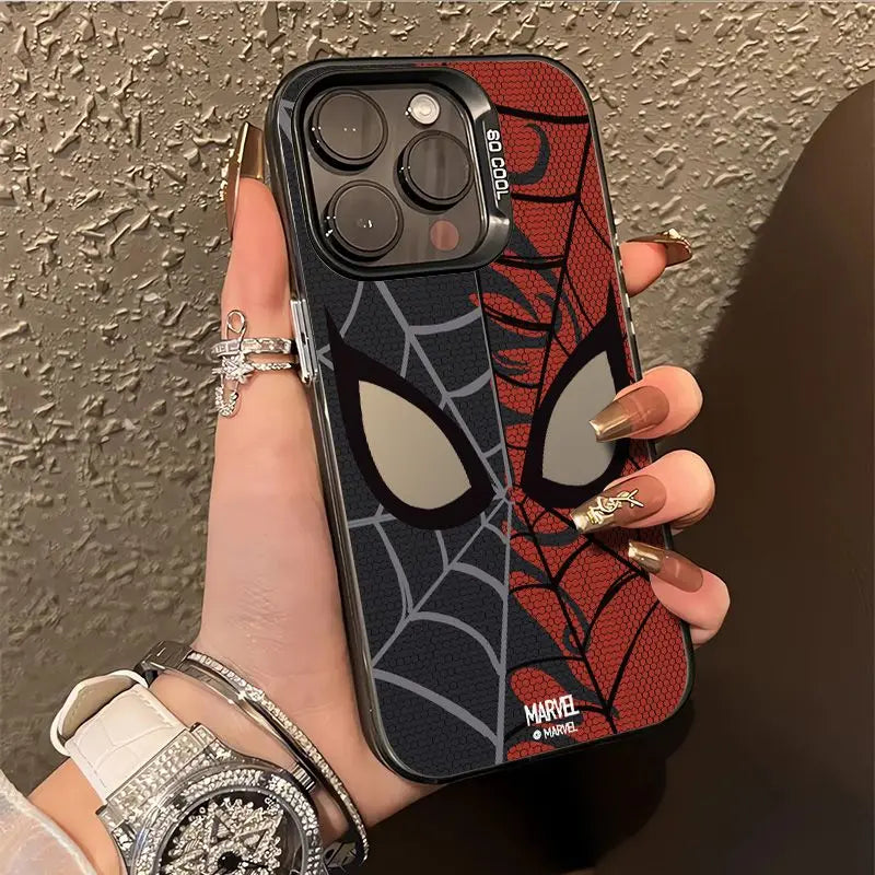 Marvel Spider Man Spider Net Black Red Cool Phone Case For iPhone