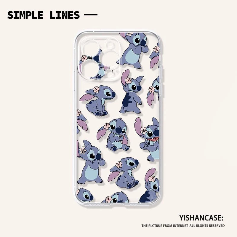 Disney Stitch Angel TPU Phone Case For iPhone