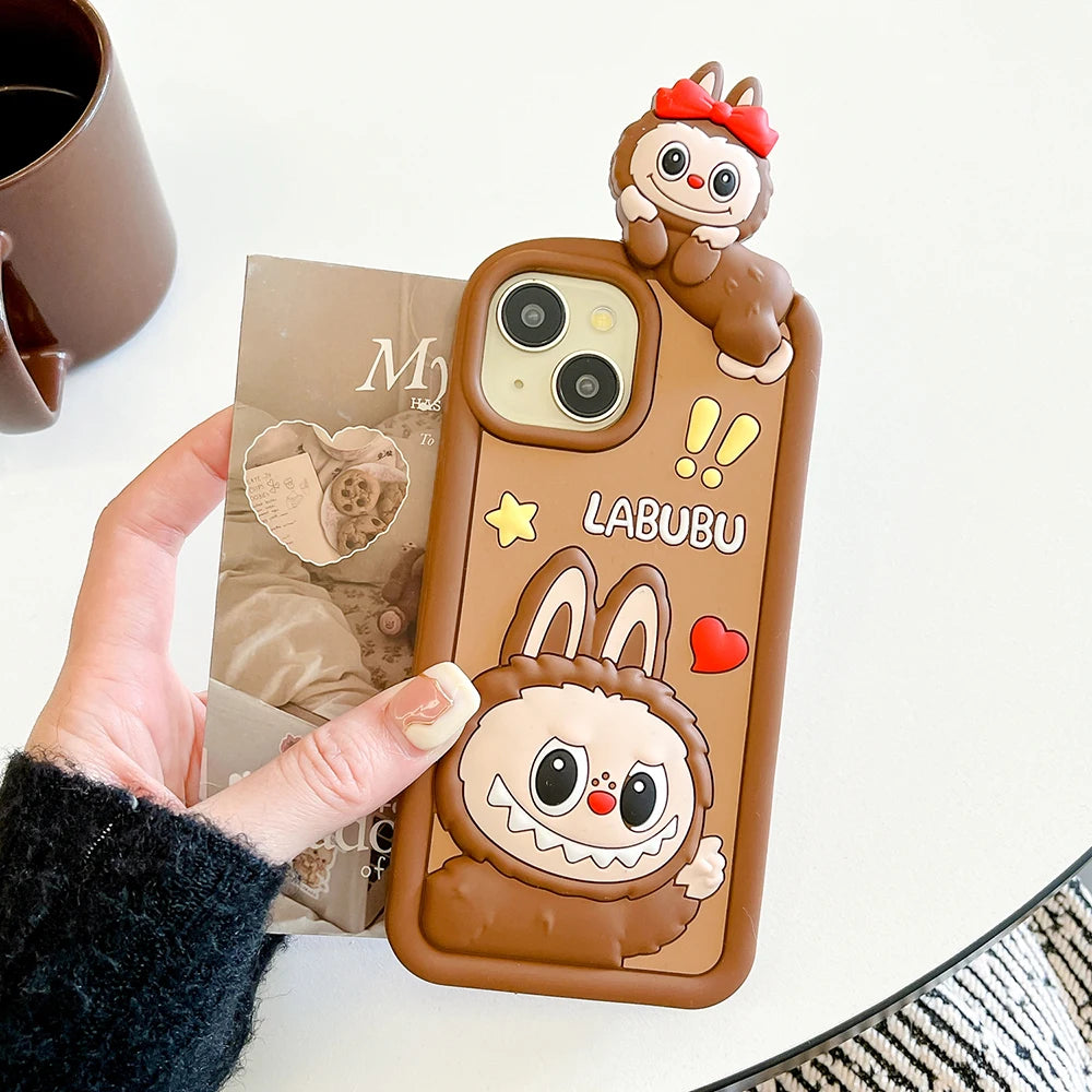 Cartoon Labubu Monster Toy Phone Case