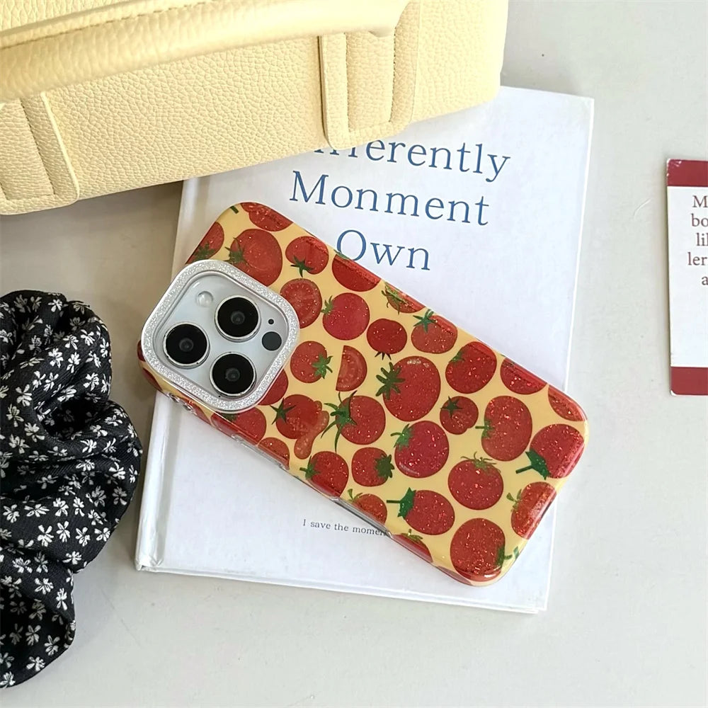 Cute Tomato Glitter Phone Case