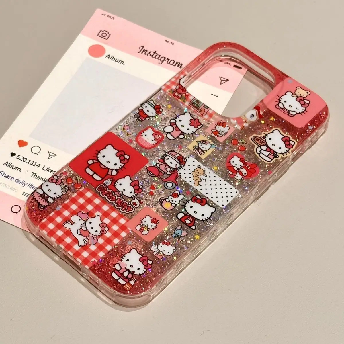 Ins Cute Pink Kitty's Daily Life Phone Case For iPhone