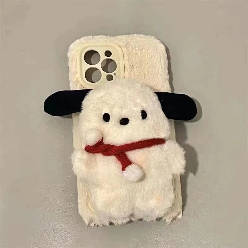 Sanrio Hello Kitty Plush Phone Case For iPhone Mobile Phone Pochacco Case
