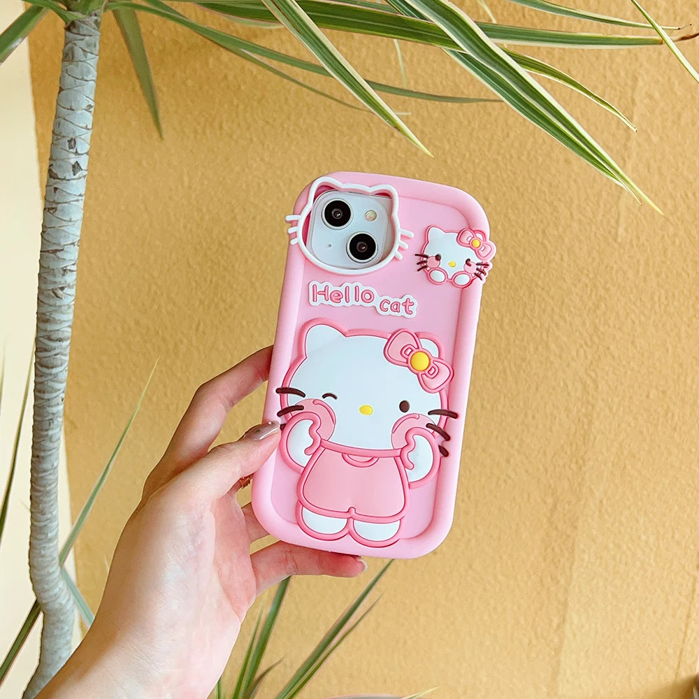 Cute 3D Cartoon Hello Kitty Phone Case