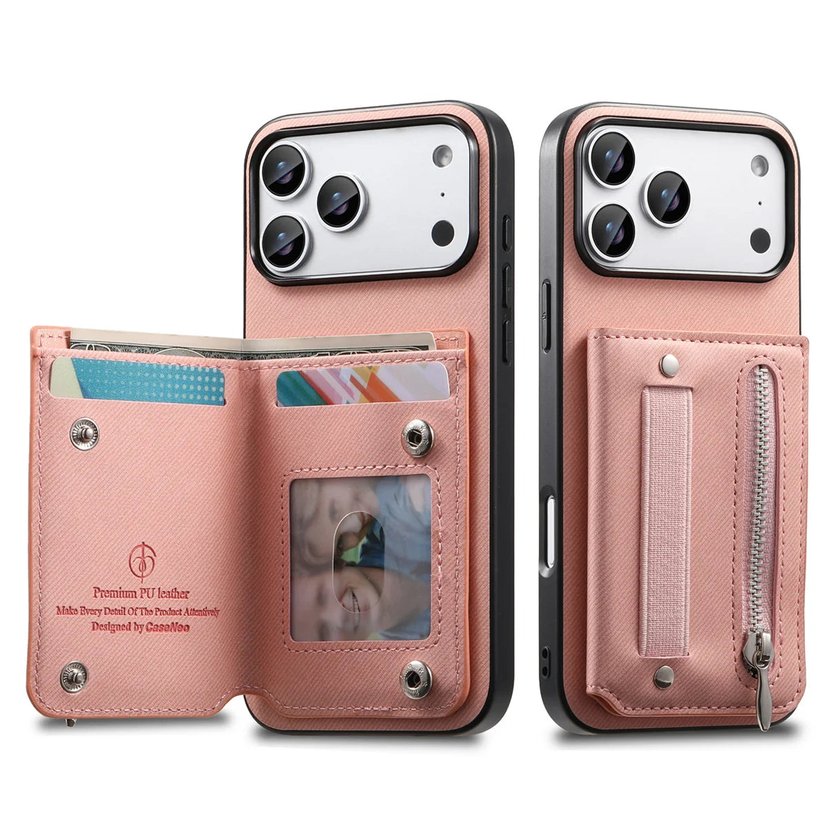Wrist Strap Flip Rfid Wallet with Card Holder Phone Case For iPhone