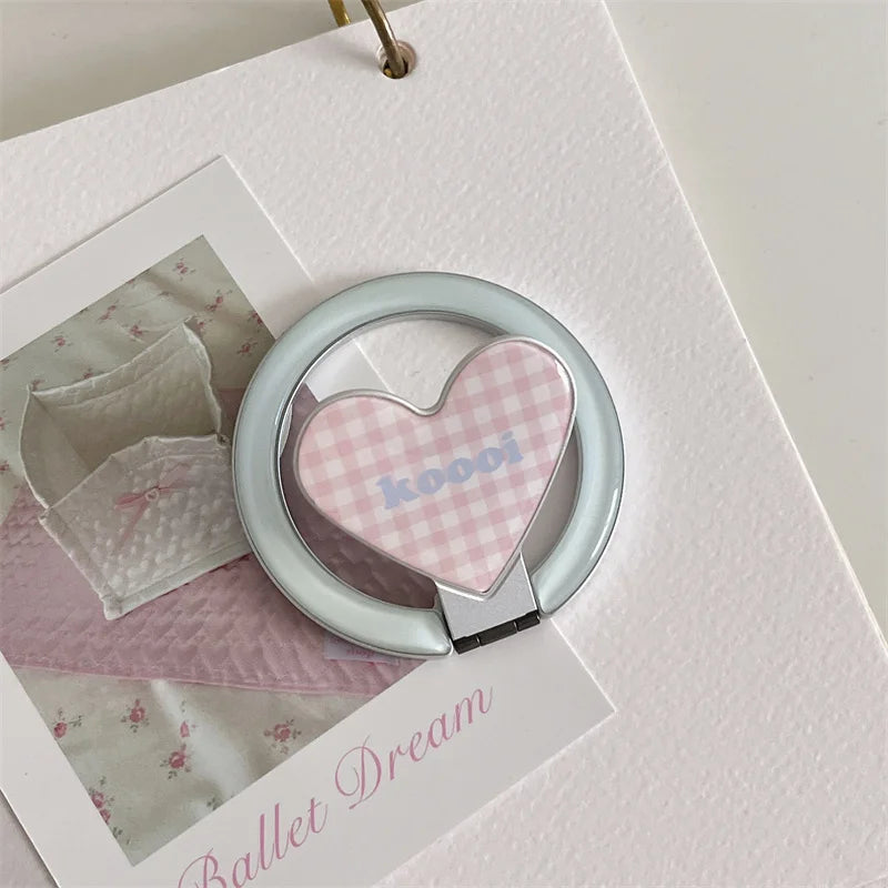 Simple Polka Dots Gradient Blue Magnetic Stand Holder Phone Case
