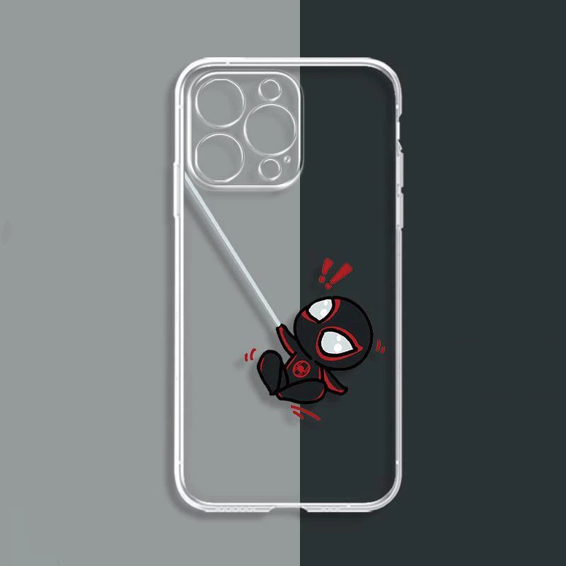 Marvel Spider Man Soft Couple Phone Case For iPhone