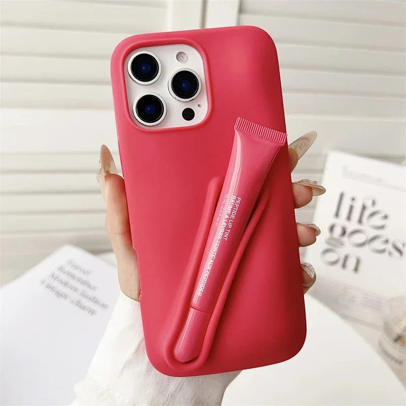 Hot Lemontini Portable Lip Gloss Phone Silicone Case For iPhone