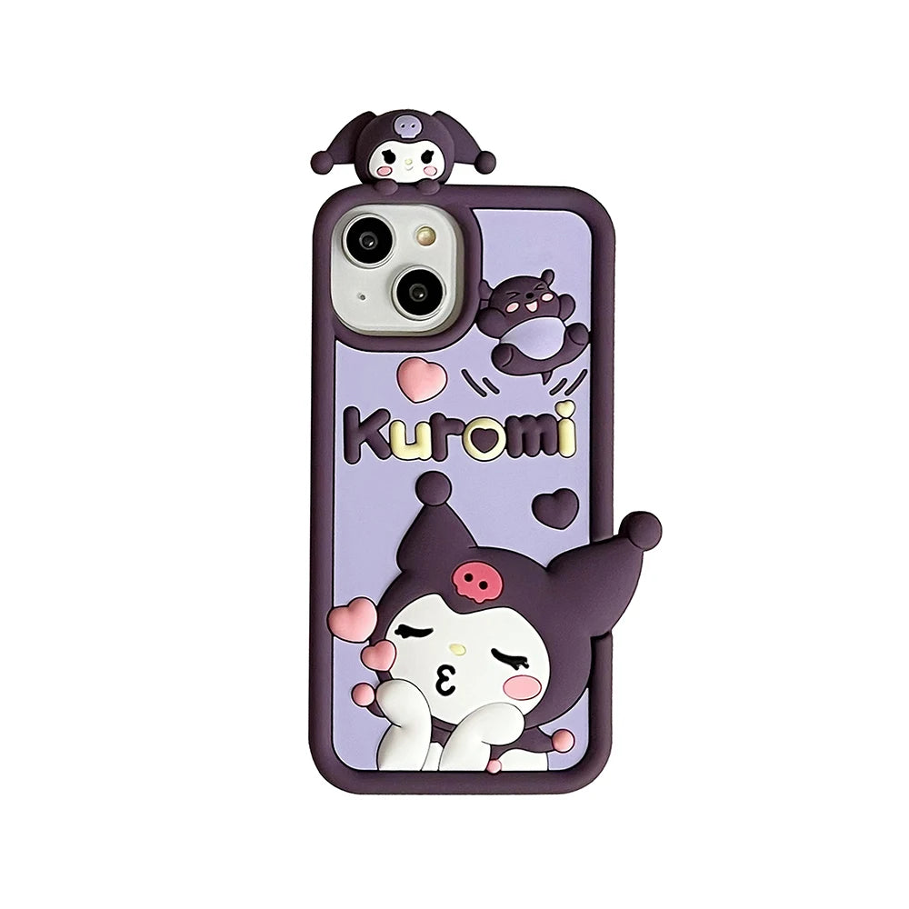 Kawaii 3D Cartoon Kuromi Panther Phone Case