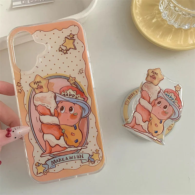 Magnetic Holder Cute Candle Star Phone Case