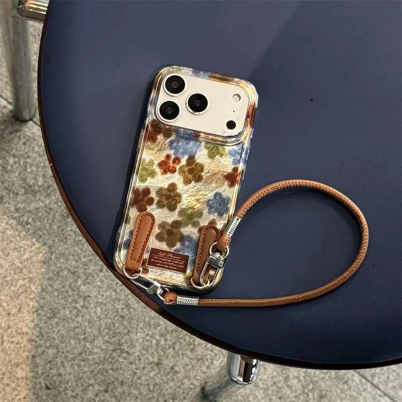 Fashion Oil Painting Flower Phone Case For iPhone
