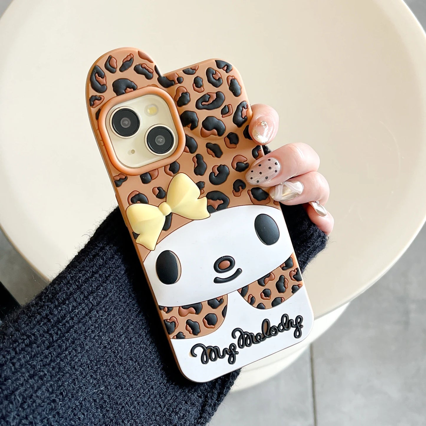 Cartoon Leopard Pattern My Melody Phone Case