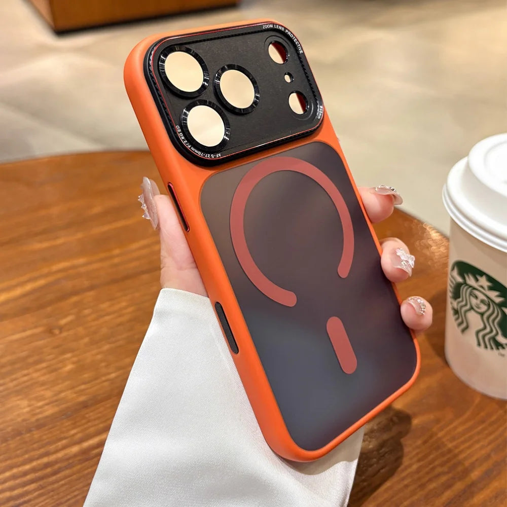 Luxury Magnetic Metal Lens Bumper Protection Case For iPhone