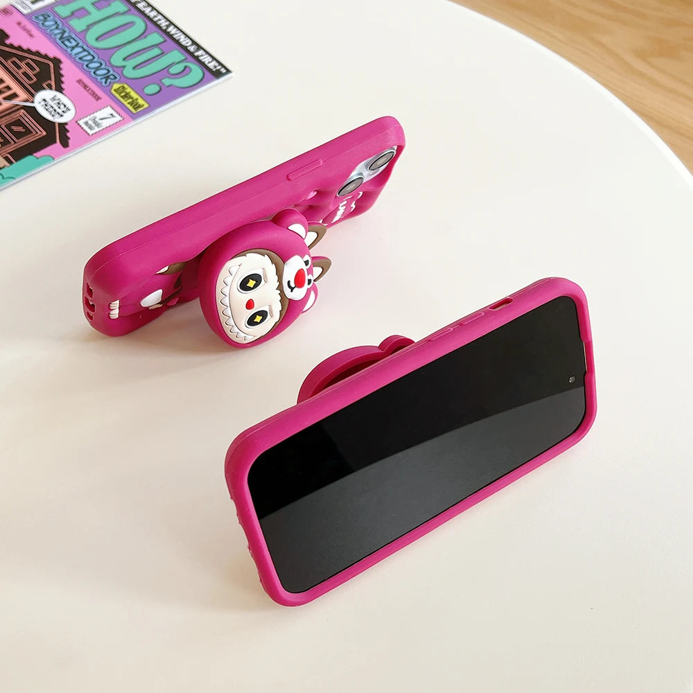 Cute 3D Cartoon Monsters Labubu Phone Case