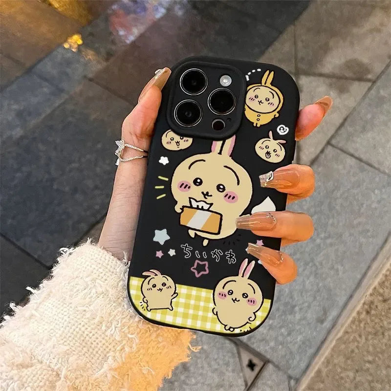 Anime Chiikawa Hachiware Usach Mobile Phone Case Available for IPhone Anti-fall New Style Creativity Kawaii Cartoon Good Looks