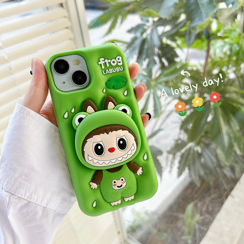 Cute 3D Cartoon Monsters Labubu Phone Case