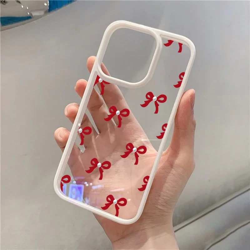 Fashionable Red Pink Bow Phone Case