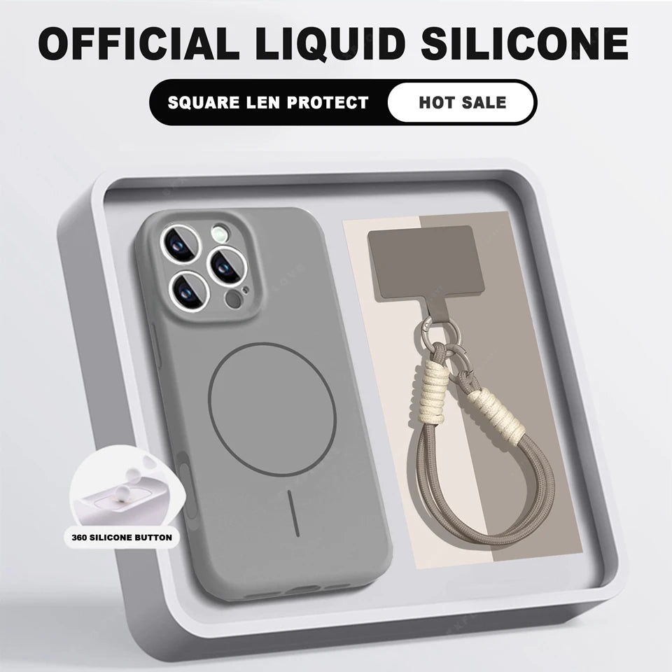 Magnetic Wrist Strap Phone Case For iPhone
