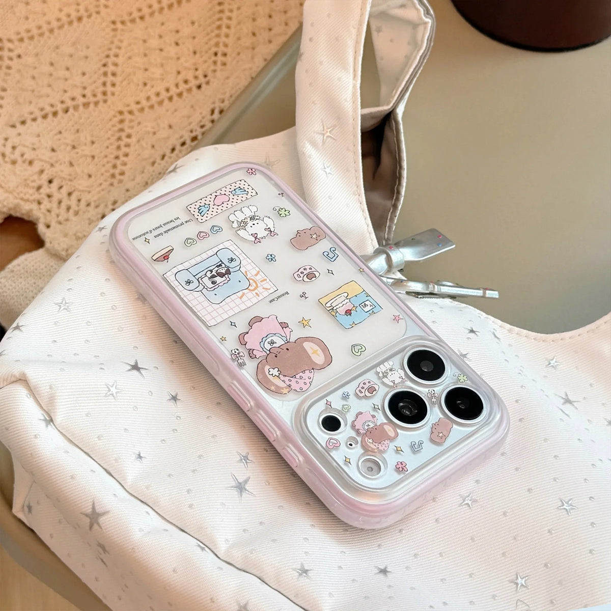 Korean Frosted Cartoon Elephant Pets Label Pattern Phone Case For iPhone