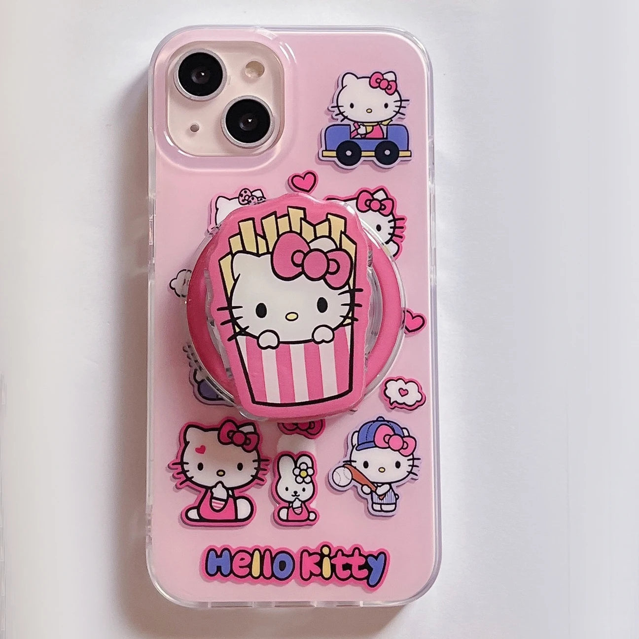 Cute Kitty Magnetic Shell With Bracket Hot Sale Phone Case For iPhone