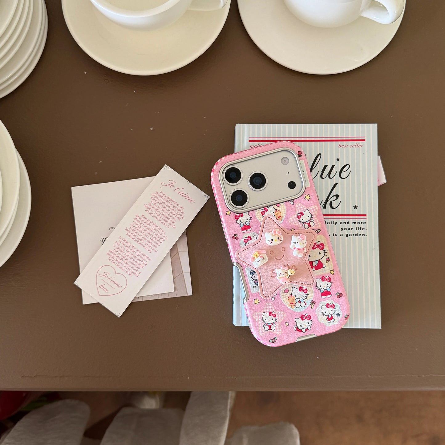 Label Sticker Flower Pink Kitty Is Suitable For Apple