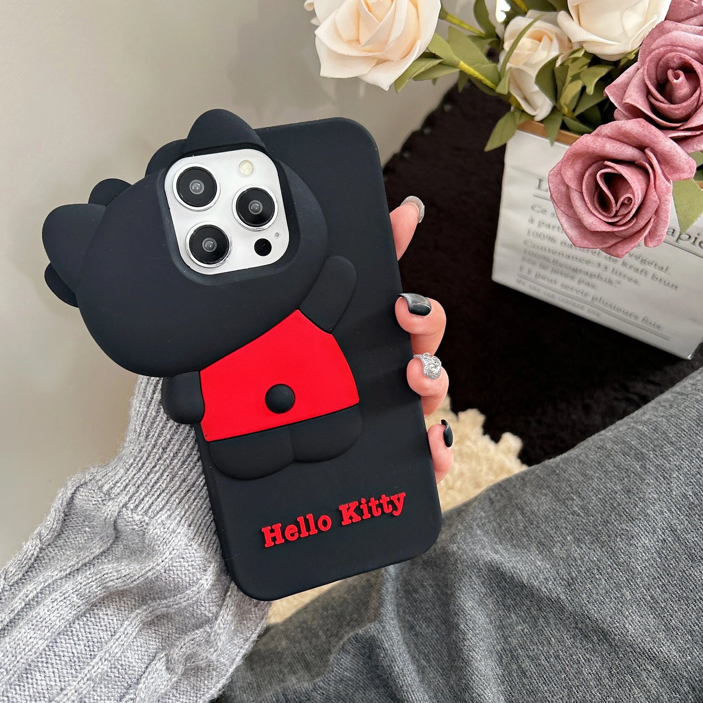Cute Cartoon Hide and Seek Hello Kitty Phone Case