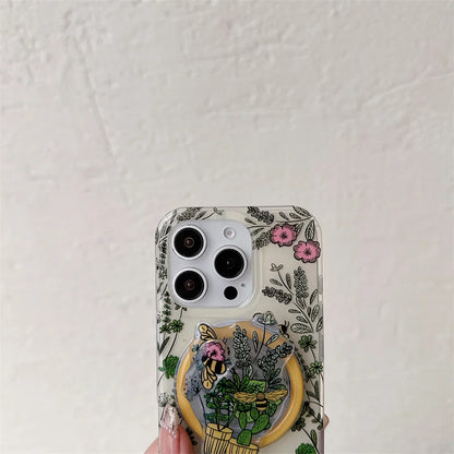 Cartoon Bee Magsafe Wireless Charging Phone Case