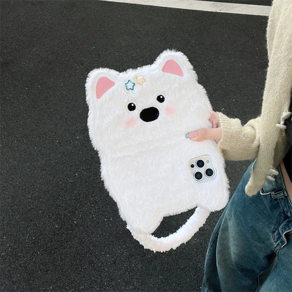 Cute Plush Puppy Handbag Phone Case