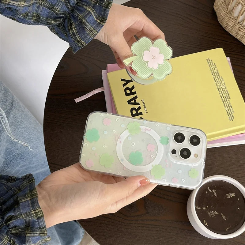 Summer Colorful Plant Leaves Rotating Phone Case