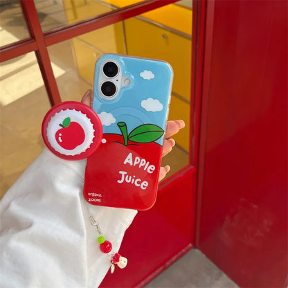 Cute Cloud Apple Creative Magsafe Magnetic Stand Phone Case