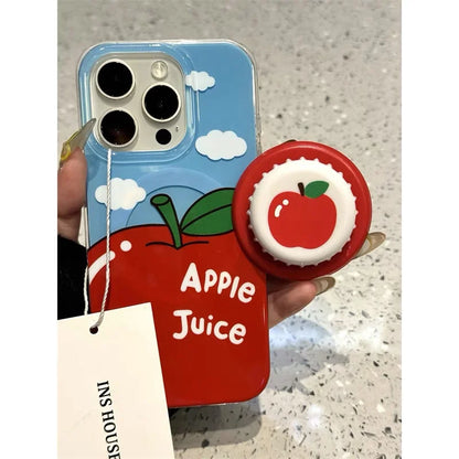 Cute Cloud Apple Creative Magsafe Magnetic Stand Phone Case