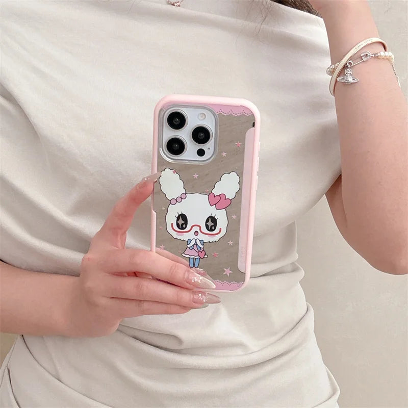 Cute Cartoon Star Rabbit Folding Stand Phone Case