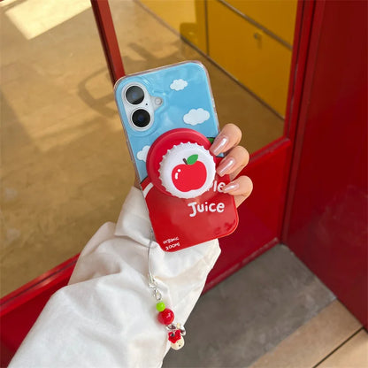 Cute Cloud Apple Creative Magsafe Magnetic Stand Phone Case