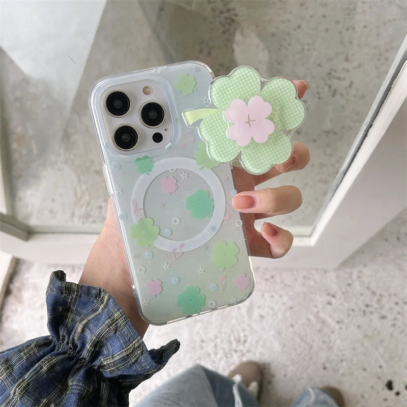 Summer Colorful Plant Leaves Rotating Phone Case