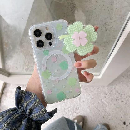 Summer Colorful Plant Leaves Rotating Phone Case