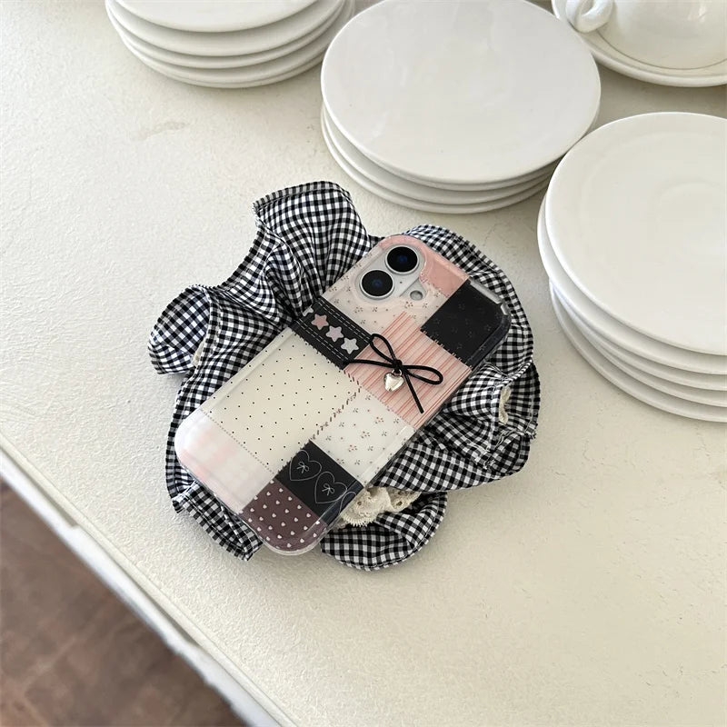 Fashion Beaded Bow Phone Case