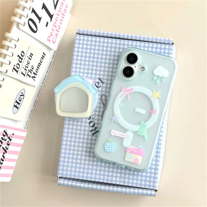 Cute Cartoon Kitten Bow Magsafe Phone Case