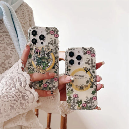 Cartoon Bee Magsafe Wireless Charging Phone Case
