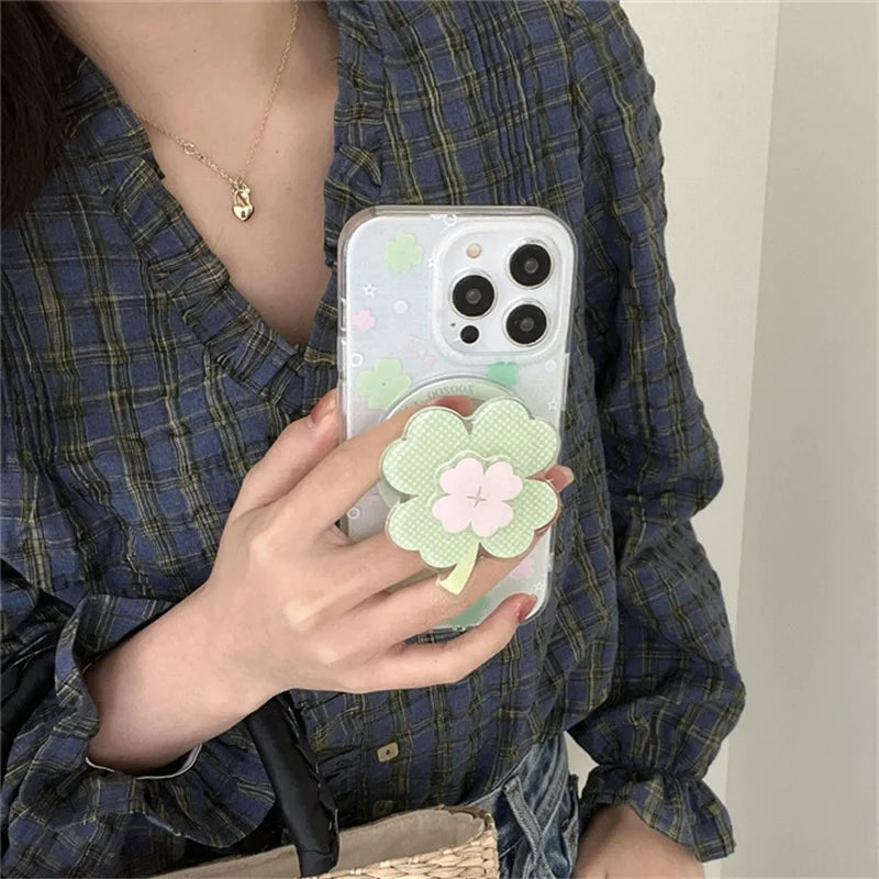 Summer Colorful Plant Leaves Rotating Phone Case
