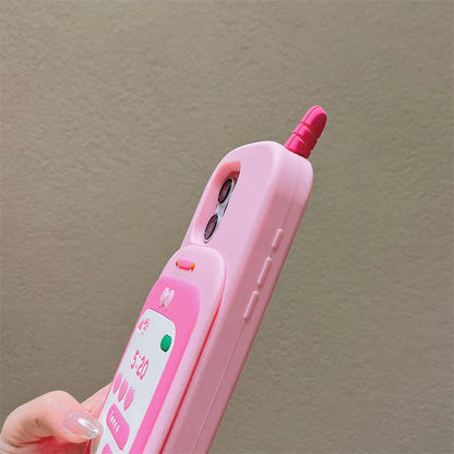 Cute Hot Pink Bow Mobile Mirror Phone Case
