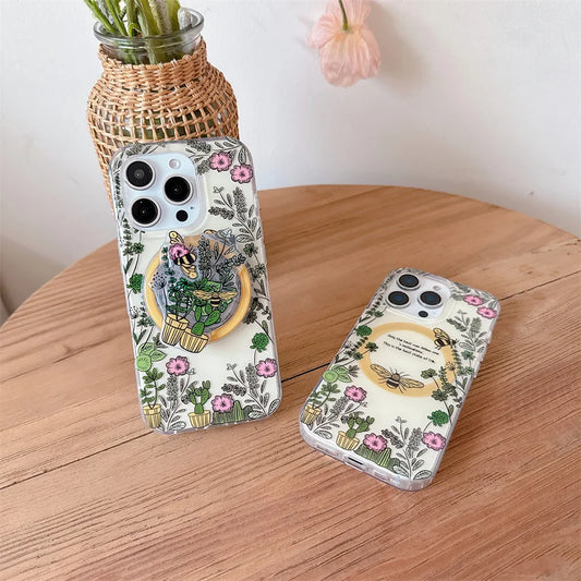 Cartoon Bee Magsafe Wireless Charging Phone Case