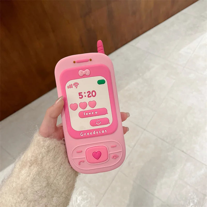 Cute Hot Pink Bow Mobile Mirror Phone Case