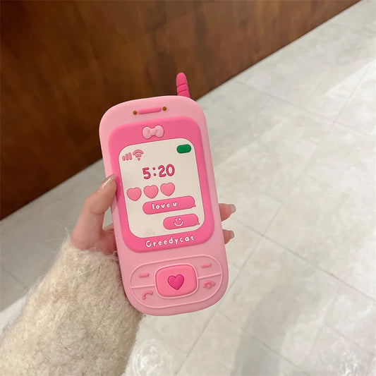 Cute Hot Pink Bow Mobile Mirror Phone Case