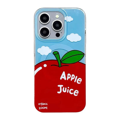 Cute Cloud Apple Creative Magsafe Magnetic Stand Phone Case